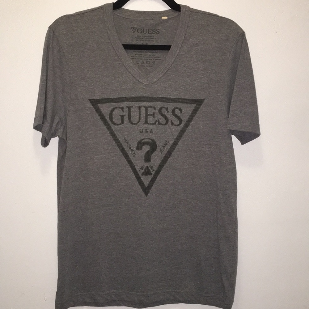 EUC GUESS gray tee t-shirt Size S